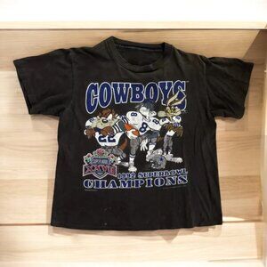 1992 Dallas Cowboys Super Bowl Champs Looney Tunes NFL Shirt